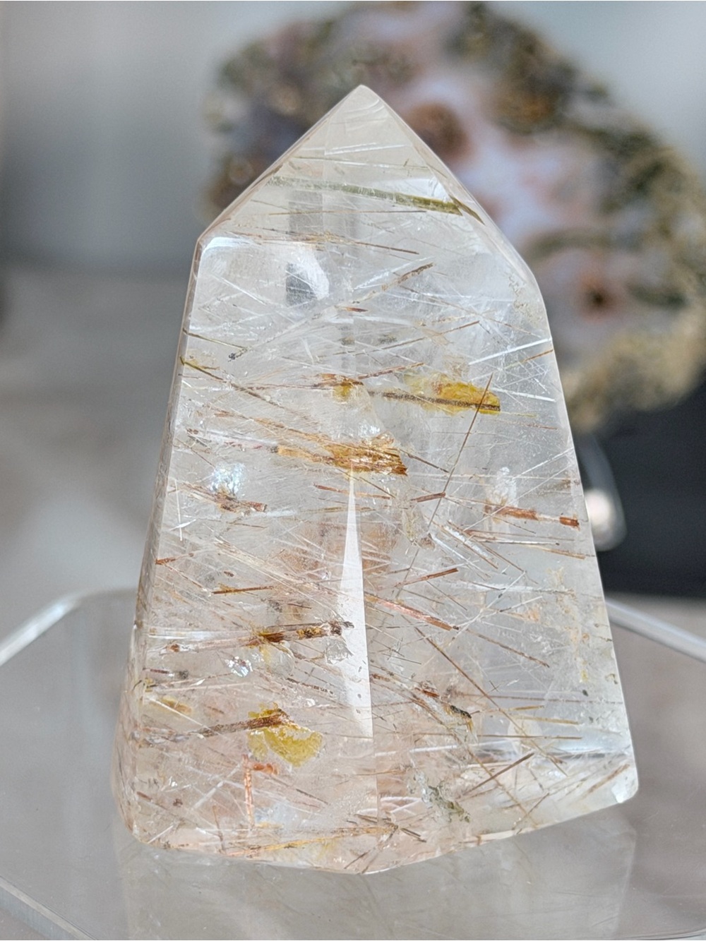 Clear Quartz Point | Rutile Inclusions - Multi-Tone Madagascar - Picture 6 of 11
